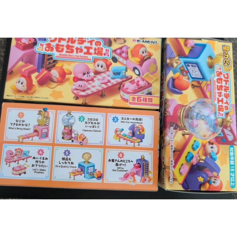 ReMent Kirby Waddle Dee Toy Factory 1Box PVC Blind Box Set Of 3